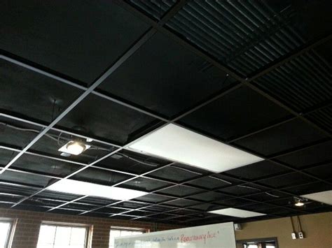 It seriously made me cringe…so i knew that i was on my own to do this basement ceiling makeover project. Remove ceiling tiles, leave lights, paint ceiling black ...