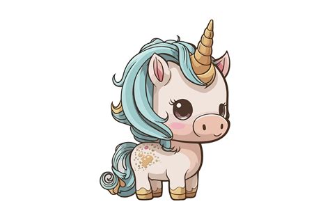 Baby Unicorn Cartoon Character Vector Graphic By Breakingdots