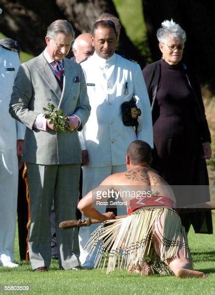 A Maori Warrior From The Ngati Awa Tribe Lays Down A Challenge To His