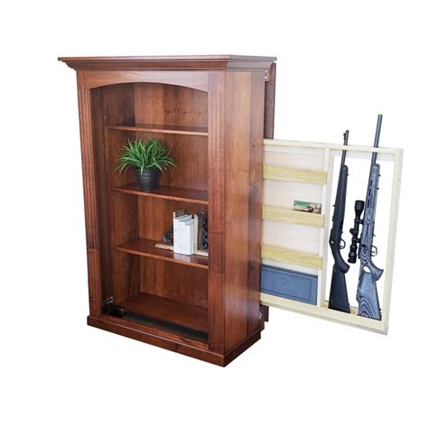 These storage items are necessary to avoid theft, misuse, and unauthorized access. Small Hidden Gun Storage Bookcase | Amish Gun Cabinet ...