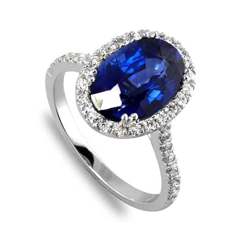 diamond and sapphire engagement rings luna sapphire and diamond engagement ring in platinum 1 3