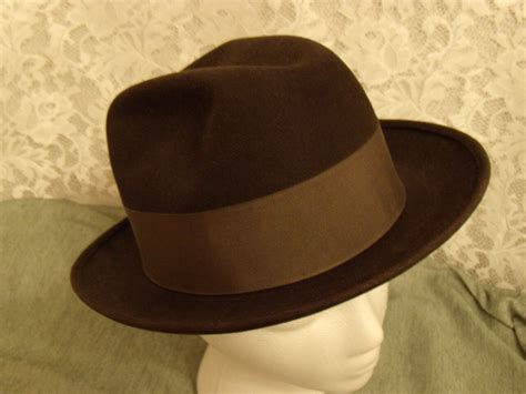 Vintage Knox Mens Felt Fedora Hat Size 7 Long Oval