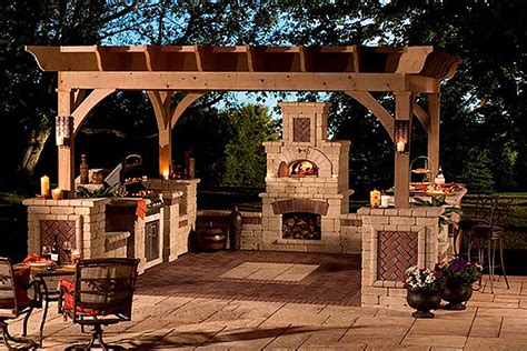 Outdoor Kitchens And Fireplaces Bellaire Landscape Inc