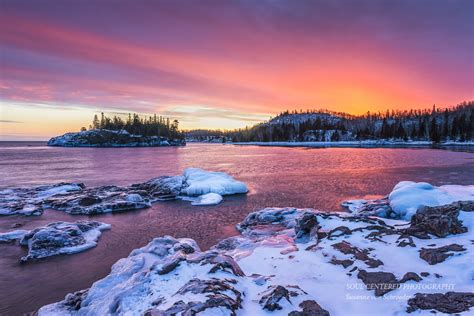 Great Lakes Photography Sunset Colors Lake Superior Winter North