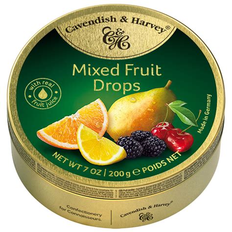Cavendish And Harvey Mixed Fruit Drops In Tin 200g
