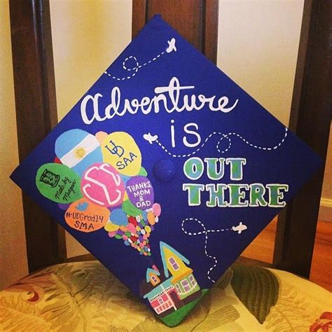 This Is A Popular Way To Decorate Grad Caps Inspired By Up Graduation Cap Ideas Popsugar