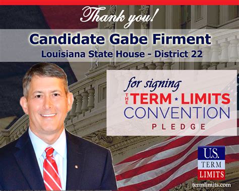 Gabe Firment Pledges To Support Congressional Term Limits Us Term