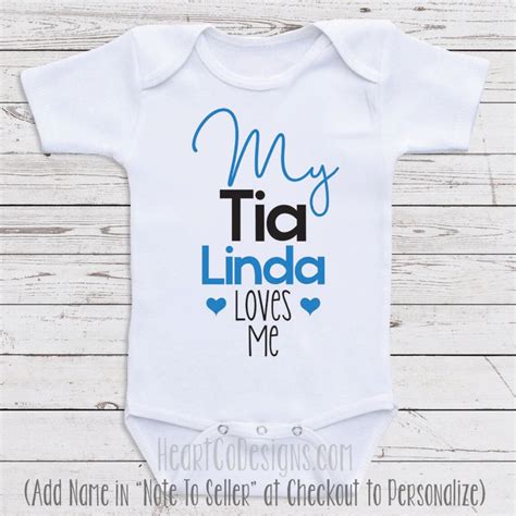 Tia Personalized Baby Clothes My Tia Loves Me Baby Etsy