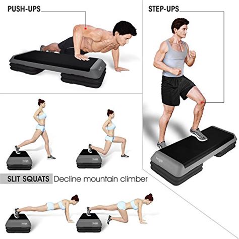 Yes4all Adjustable Aerobic Step Platform 40 Inch With 4 Risers
