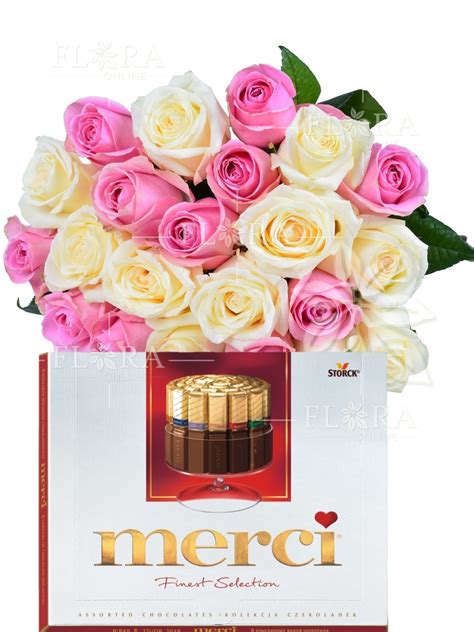 T Set Of Two Colors Of Roses And Merci Flora Online