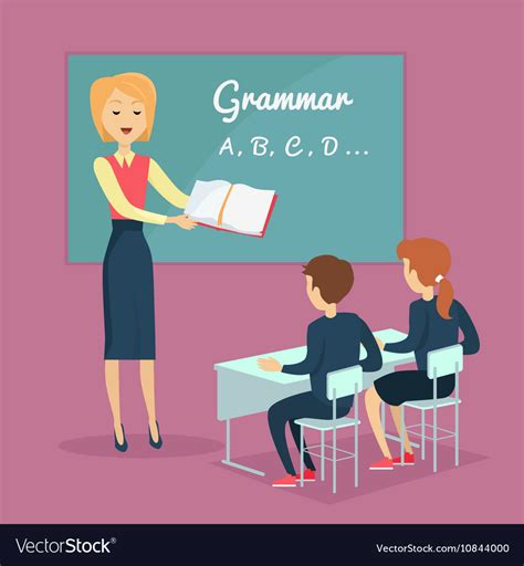 Children S Grammar Teaching Royalty Free Vector Image