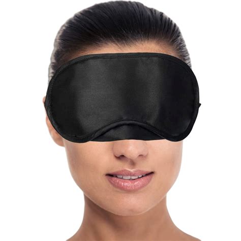 Riptgear Sleep Mask For Men And Women Silk Eye Mask For Travel Black Blindfold