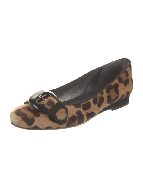 Stuart Weitzman Leopard Print Ponyhair Loafers Green Flats Shoes Wsu The Realreal