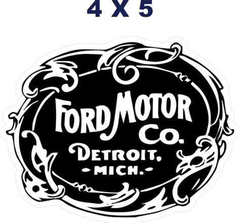 Vintage Ford Motor Co Logo Laminated Vinyl Decal Ebay