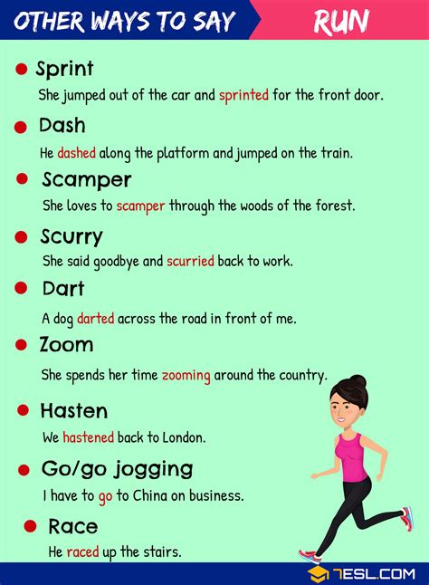 100 Synonyms For Run With Examples Another Word For “run” • 7esl