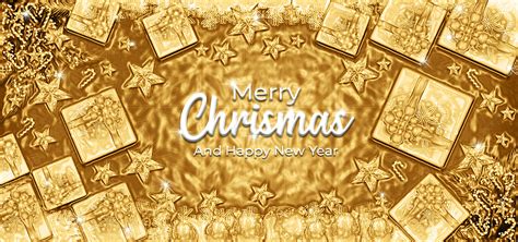 Shining Melted Golden T Box Theme Christmas Greeting Background