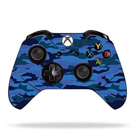 Custom Vinyl Skin Decal For Microsoft Xbox 1 Controlers Blue Camo Be