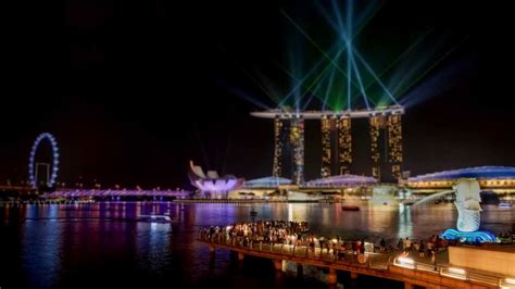 Time Lapse Singapore Marina Bay Sands Light Show Youtube