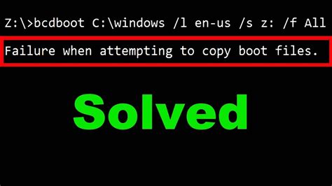 How To Fix Failure When Attempting To Copy Boot Files Bcdboot Repair