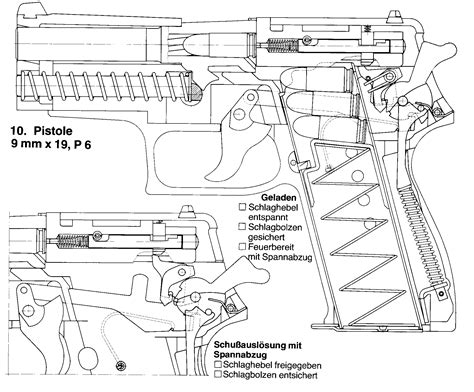 Sig Sauer P6 P225 Схемы оружие Галерея оружия и боеприпасов