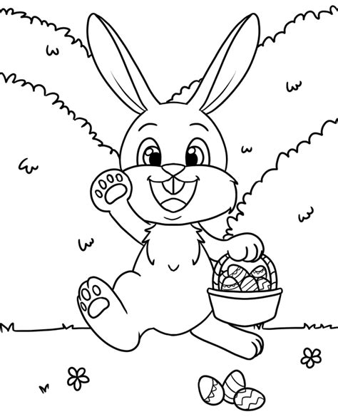 Free Easter Bunny Printable Coloring Pages