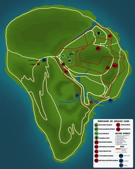 Jurassic Park Map V3 Rjurassicpark
