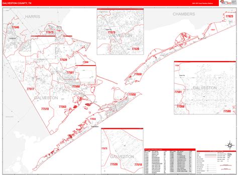 Galveston Texas Zip Code Map United States Map