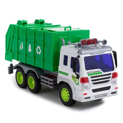 Toy To Enjoy Garbage Truck Toy With Light And Sound Dump Cleaning Trash
