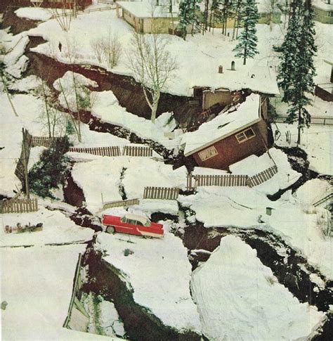 The number of deaths from the earthquake totalled 131; Result of the 1964 Alaska Earthquake Photo Picture