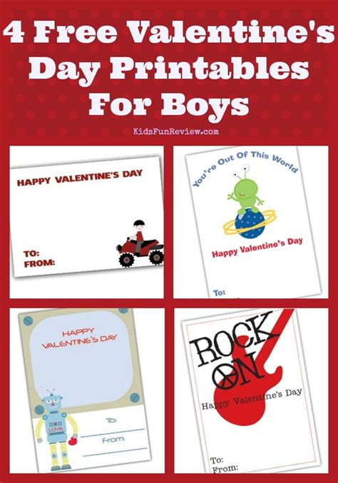 Free Printable Valentines Cards For Boys