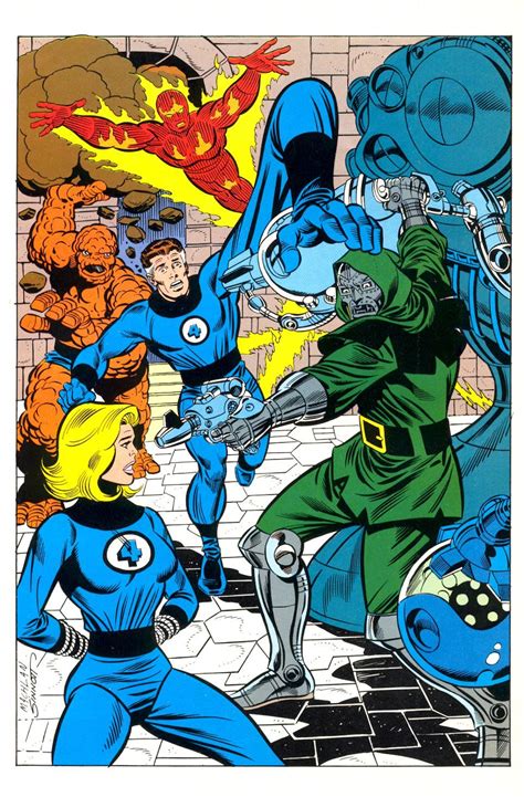 Fantastic Four Vs Doctor Doom By Mike Machlan Marvel Comic Universe Marvel Comics Art Comics