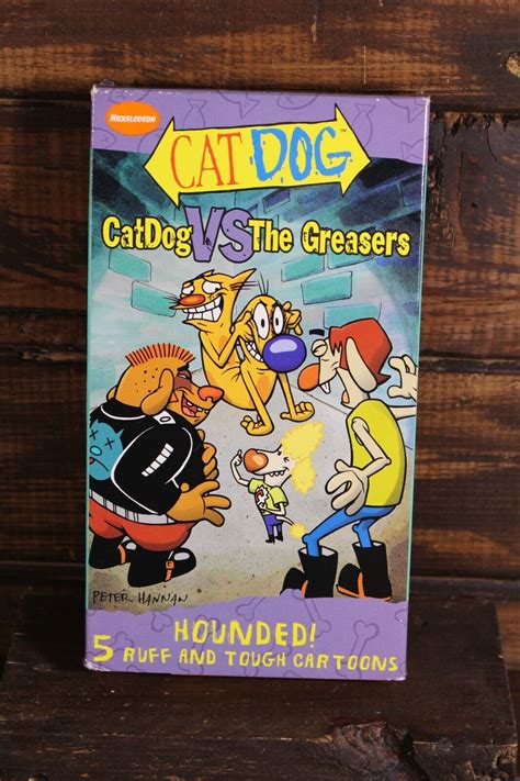 Catdog Vs The Greasers Vhs 1999 Nickelodeon Orange Tape 90s Kids Tv