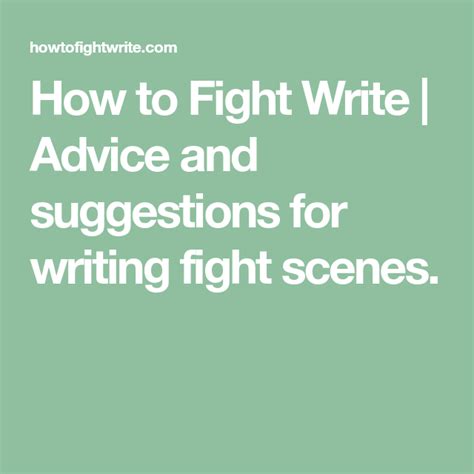 How To Fight Write Advice And Suggestions For Writing Fight Scenes