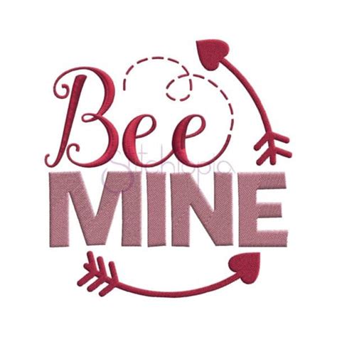 Bee Mine With Arrows Embroidery Design Stitchtopia