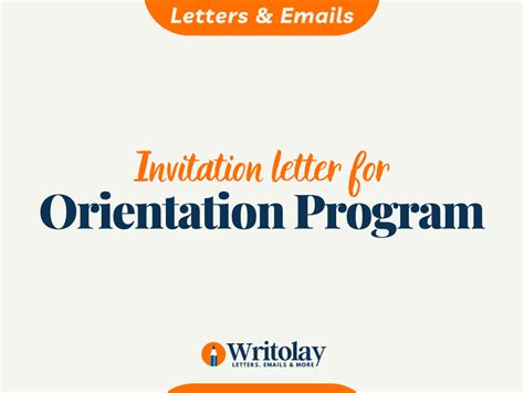 Sample Invitation For Orientation