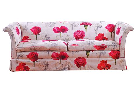 Upholstered Floral Sofa | Floral sofa, Floral furniture, Floral couch