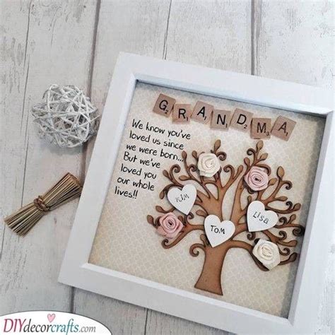 Handmade from soy wax, the scented candles are supplied in a cube glass jar that has a beautiful definition of the word 'grandmother' printed on the side. A Family Tree - Unique Gift Ideas | Birthday presents for ...