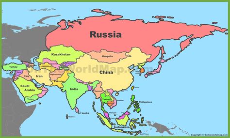 Free Printable Map Of Asia Printable Templates