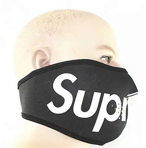 Supreme Mask Mens Black Windproof Half Face Mask Cycling Protective