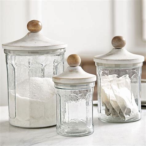 Fluted Glass Kitchen Canister Set Glass Kitchen Canisters Glass