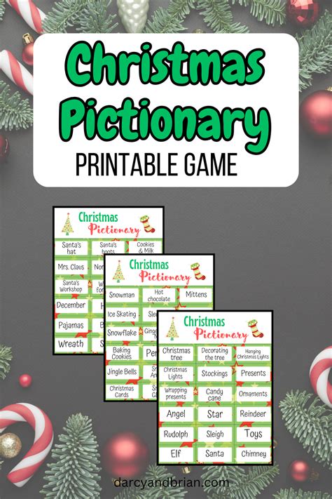 Printable Christmas Pictionary Game Artofit