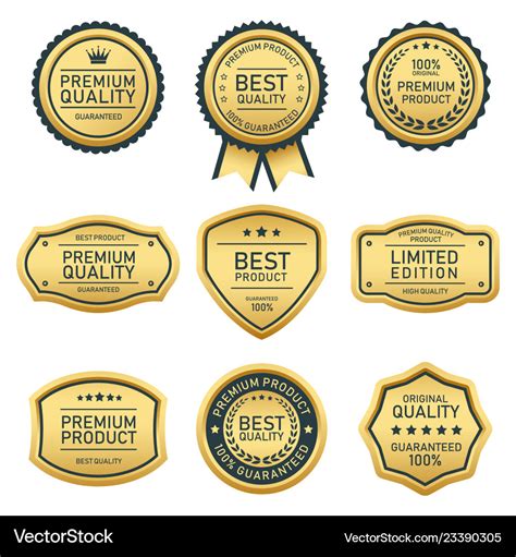 Best Quality Product Badges And Labels Royalty Free Vector