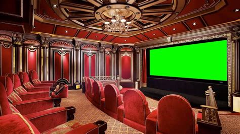 Luxury Home Theater In Green Screen Free Stock Footage Youtube