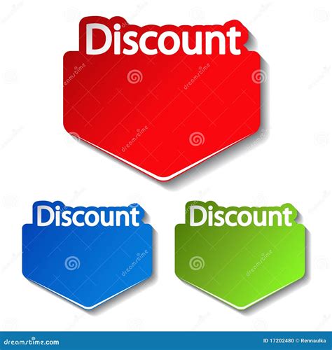 Vector Discount Labels Stock Photo Image 17202480