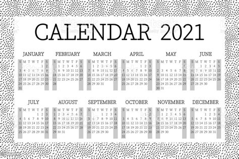 2021 Calendar Planner With Border Corporate Week Template Layout 12