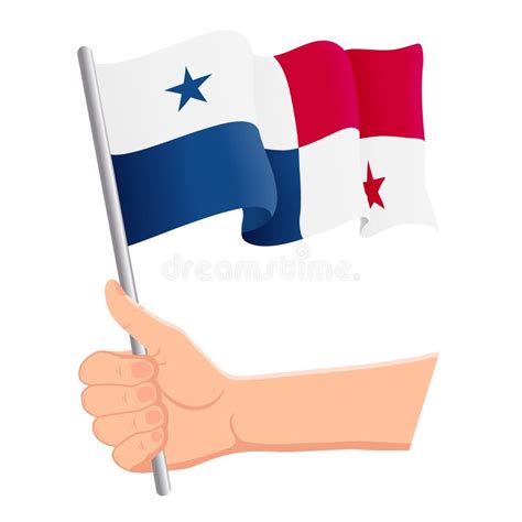 Bandera De Panamá Que Agita Aislada En Un Fondo Blanco Ilustración Del Vector Ilustración Del