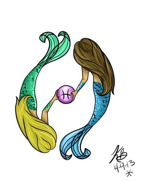 Pisces Tattoo Final Copy Mermaid Tattoos Pisces Tattoos Pisces