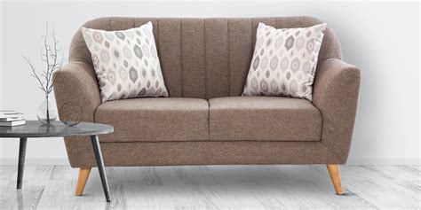 Buy Antalya 2 Seater Sofa In Light Brown Colour By Urban Living Online