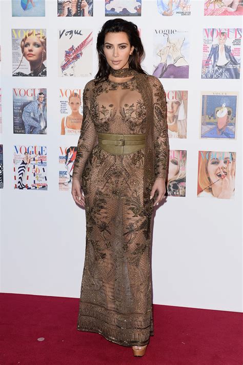 Kim Kardashian Sports Naked Dress At Vogue 100 Gala Highlights From
