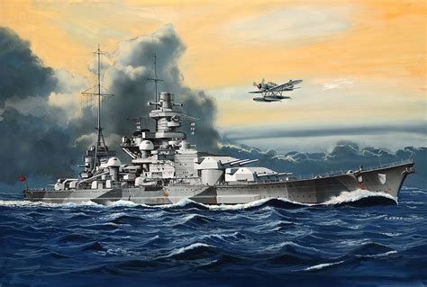 Рисунок Battleship Scharnhorst на рабочий стол Флот War Wallpapers